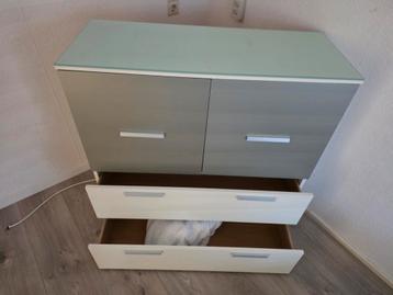 Kast met glasplaat - 102,5x42x103,5 cm