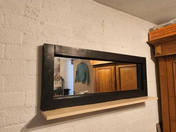 Mooie houten wandspiegel - handgemaakt
