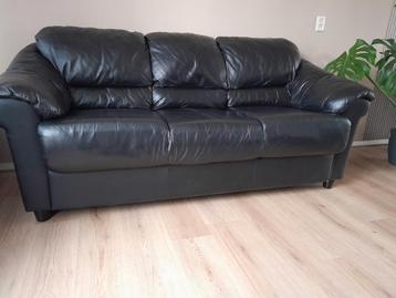 3-zits bank zwart - 190cm breed