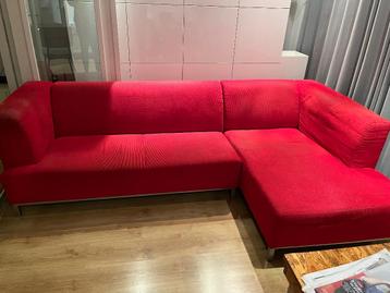 Hoekbank rood Gratis ophalen