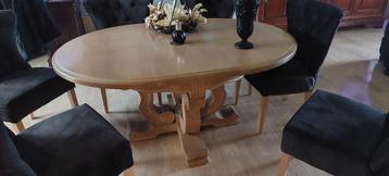masief eiken    eettafel.