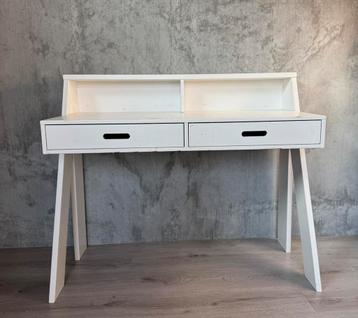 Bureau wit met 2 lades