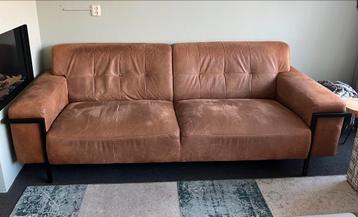 Cognac 2,5-zits bank - Gratis af te halen!