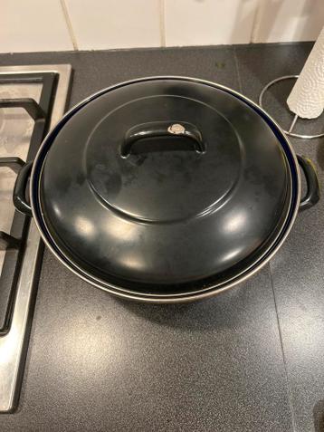 Zwarte Braadpan met Deksel - Gebruikt