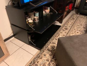 2 TV Meubels, zwart hoogglans 100x 45x 35