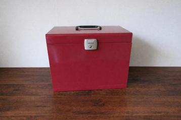 Donker rode archiefkist / kist