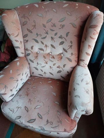 GRATIS OPHALEN fauteuil. (velours gestoffeerd) Boekel.GRATIS