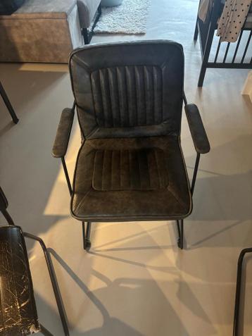 6 donker grijze eetkamer stoelen