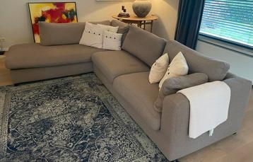 Beige 3,5 persoons hoekbank - Gratis
