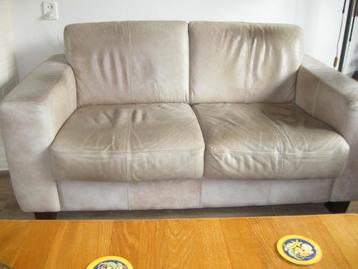 bankstel naturel leer niet rokers