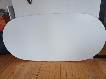 Ovaal tafelblad wit