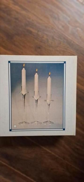 Gratis set glazen kandelaars