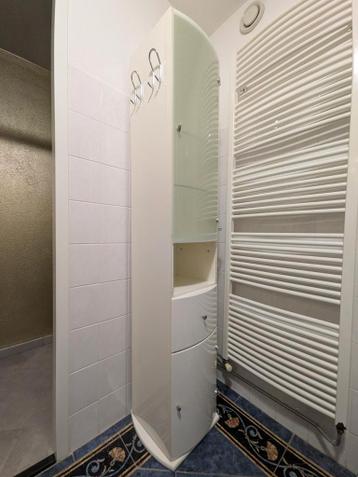 Roterend badkamerkastje met spiegel