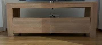 Houten TV kast met 2 lades - Gebruikt