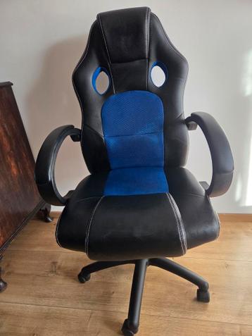 Game stoel - Zwart/Blauw