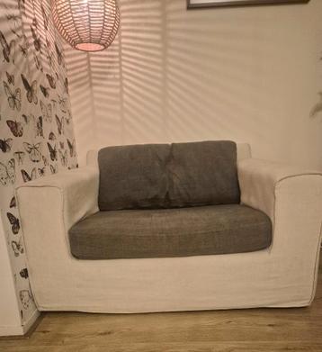 Loveseat beige met groen