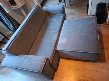 Comfortabele Bank | 200x95 | licht blauw | hocker