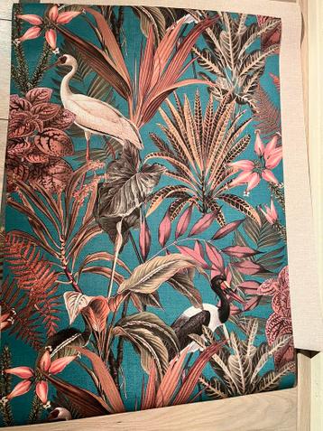 GEZOCHT restant behang van bloemen en dieren