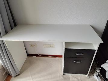 Bureau - zwart/wit - 123 x 76,5 x 50 cm