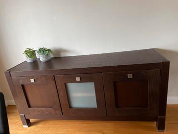 Donkerbruin Dressoir met 3 Deuren