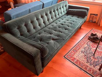 Groene bank met losse veren - opknapper