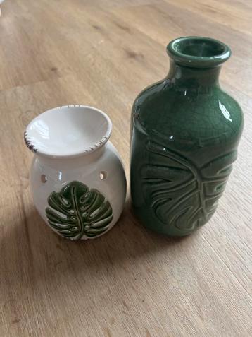 Vaasje en geurkaars houder set