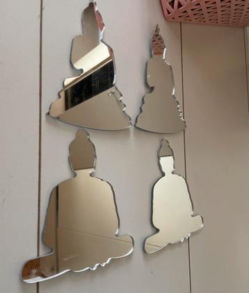 Buddha spiegeltjes (ong. 10 cm hoog)