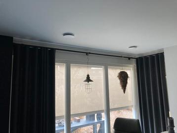 Roede met fopgordijnen, kleur zwart/grijs