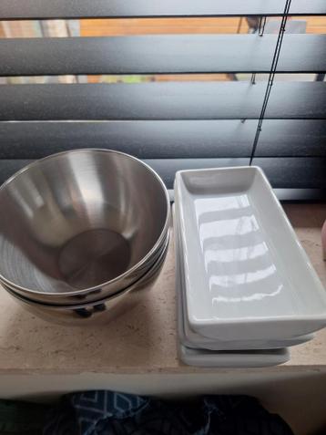 RVS schaaltjes en tapas bakjes