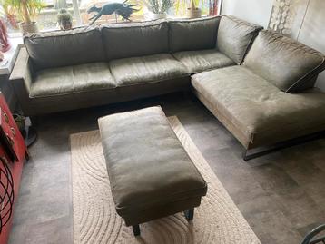 Prachtige ECO leder hoekbank 2.90 x 2.60 / 2.90