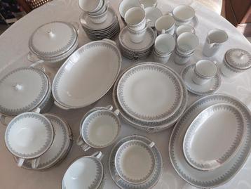 HUTSCHENREUTHER Noblesse Populair 🍽 porselein zilveren rand