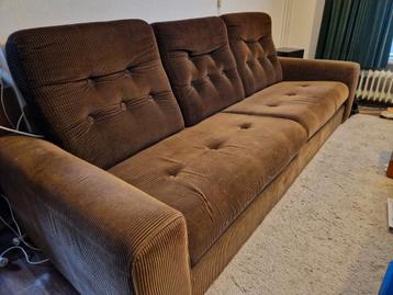 Lange, stevige bruine bank retro