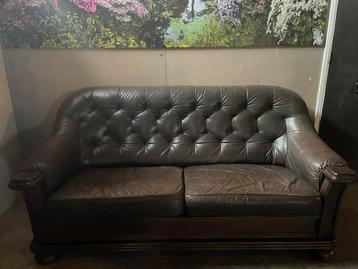 Bank echt leder/leer