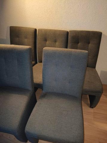 5 grijze eetkamerstoelen - Gebruikt
