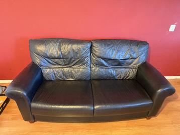 Zwarte Leren Bank – Gratis – Vandaag ophalen