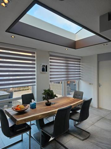 6x Antraciet grijs eetkamer stoelen (gratis).