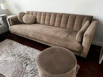 3-zits bank taupe/bruin, deze week ophalen