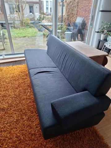 Gebruikt moderne zwart/antraciet stoffen bank