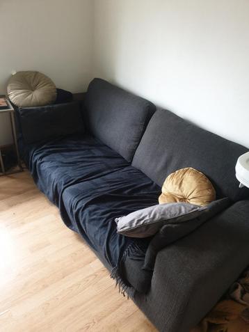 Grijze stoffen bank 3 persoons