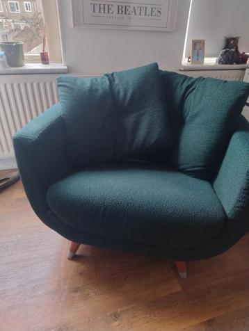 Groene Love Seat met 2 Kussens - Gratis Afhalen