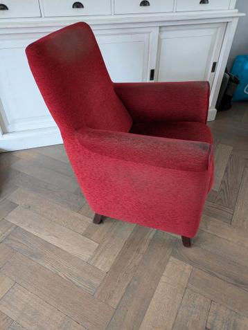 Vintage Fauteuil - Rode Bekleding