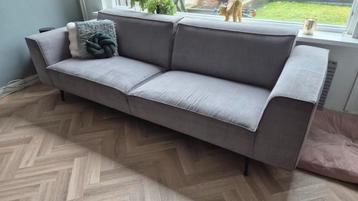 Lichtgrijze banken set: love seat & 3-zits