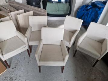 Set van 6 vintage gestoffeerde stoelen