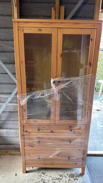 Houten vitrine kast