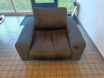Brede antraciet fauteuil gratis ophalen