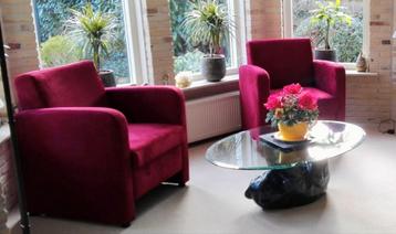 Gratis af te halen: 2 rode fauteuils