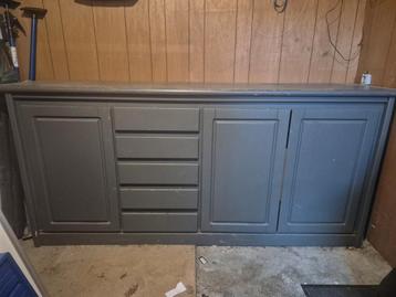 Grote grijze dressoir kast