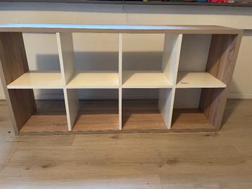 ladenkast, 8 vakken, lang 145 cm, breed 34 cm, hoog 72 cm