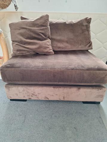 Lounge element chocolade bruin velours