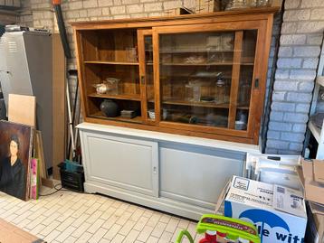 Teakhouten kast met schuifdeuren gratis morgen ophalen